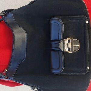 Jimmy Choo Black Leather and Suede Hobo Bag Luxury